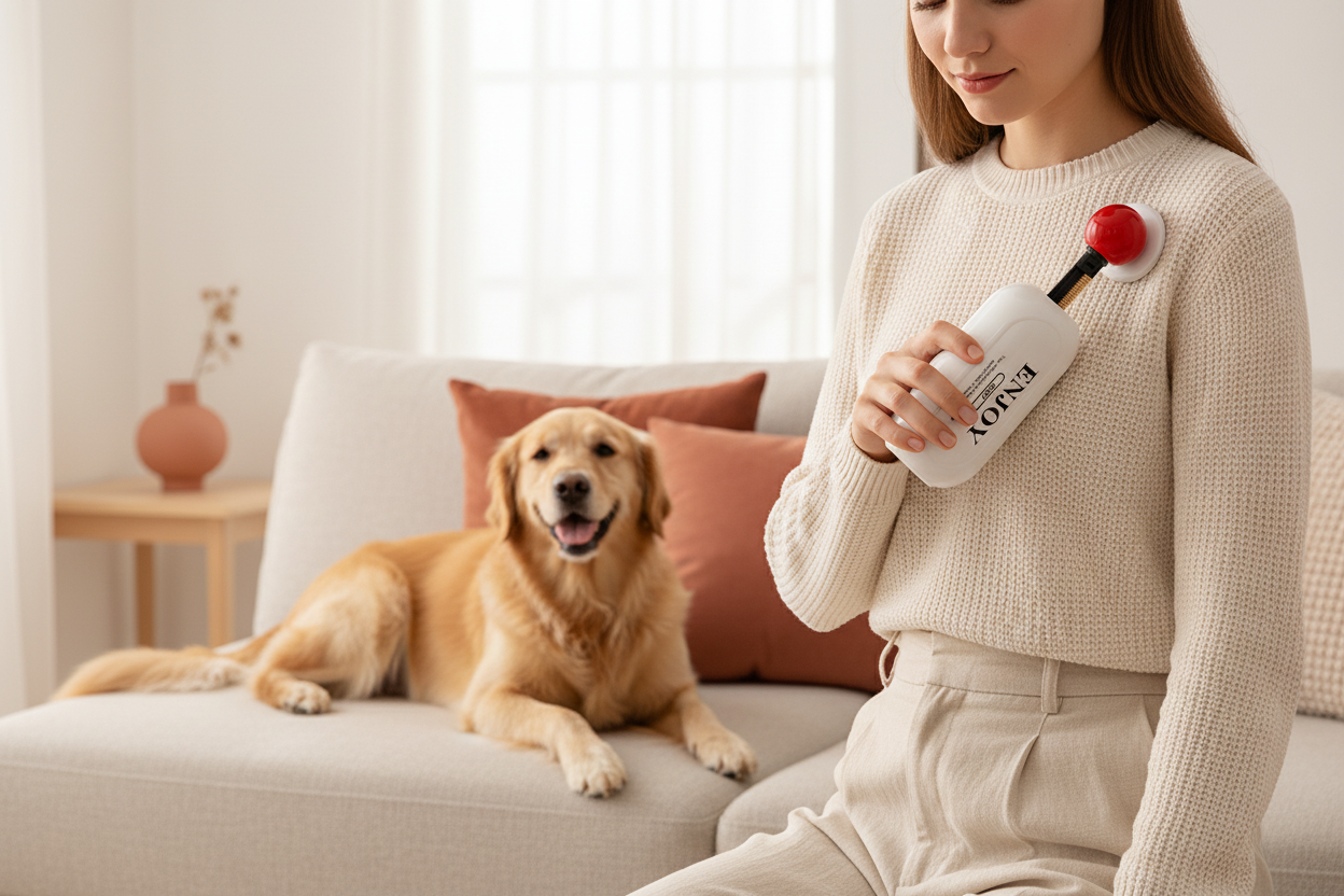 Hero Image - Woman Holding Lint Roller